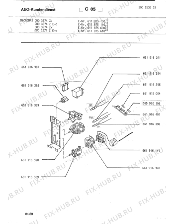 Взрыв-схема микроволновой печи Aeg MICROMAT DUO 3274ZW - Схема узла Section2